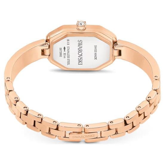 MarkasızDextera Bangle Saat İsviçre Üretimi, Metal bileklik, Rose Altın tonu, Pembe altın rengi yüzey