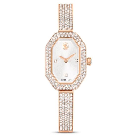 MarkasızDextera Bangle Saat İsviçre Üretimi, Metal bileklik, Rose Altın tonu, Pembe altın rengi yüzey