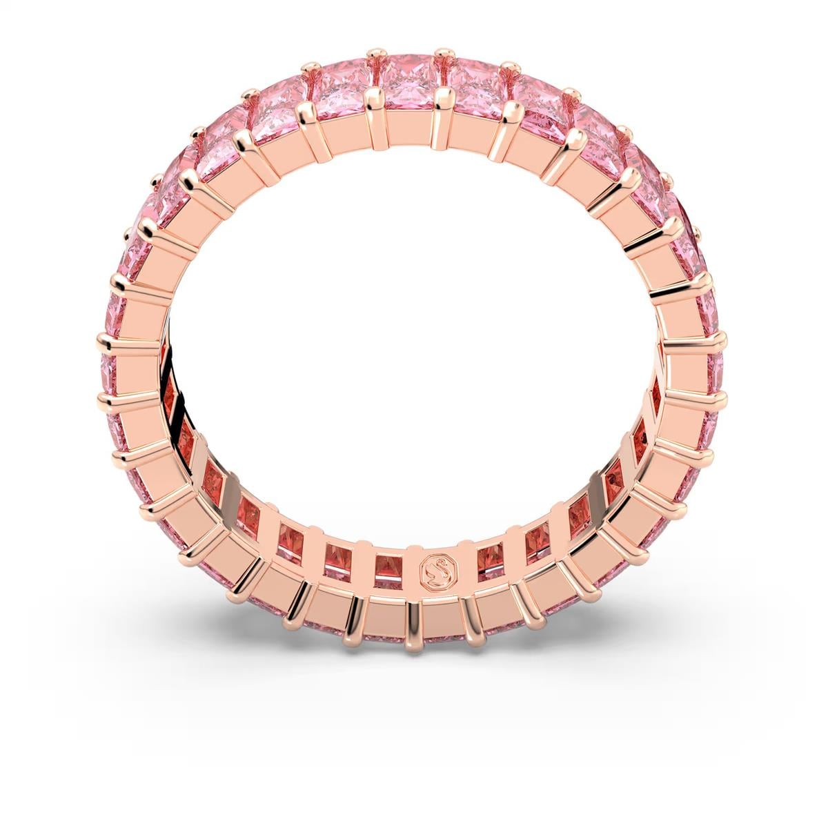 MarkasızMatrix Pembe Baget Kesim Pembe Altın Kaplama Yüzük