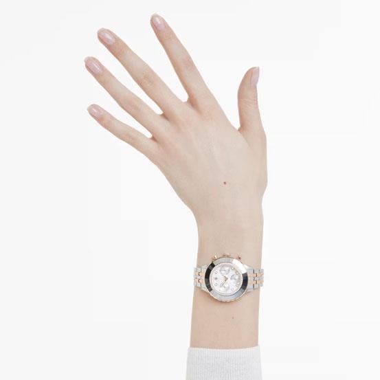 Markasız#N/AOctea Chrono Saat İsviçre Üretimi, Metal bileklik, Rose Altın tonu, Karışık metal yüzey
