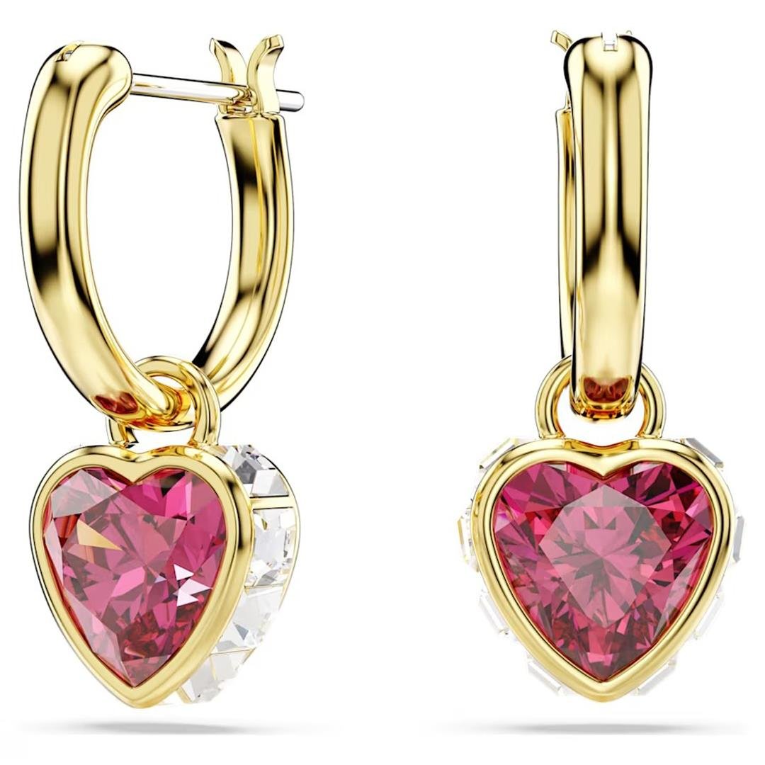 MarkasızSwarovski Chroma Kalp Şekilli kadın Küpe