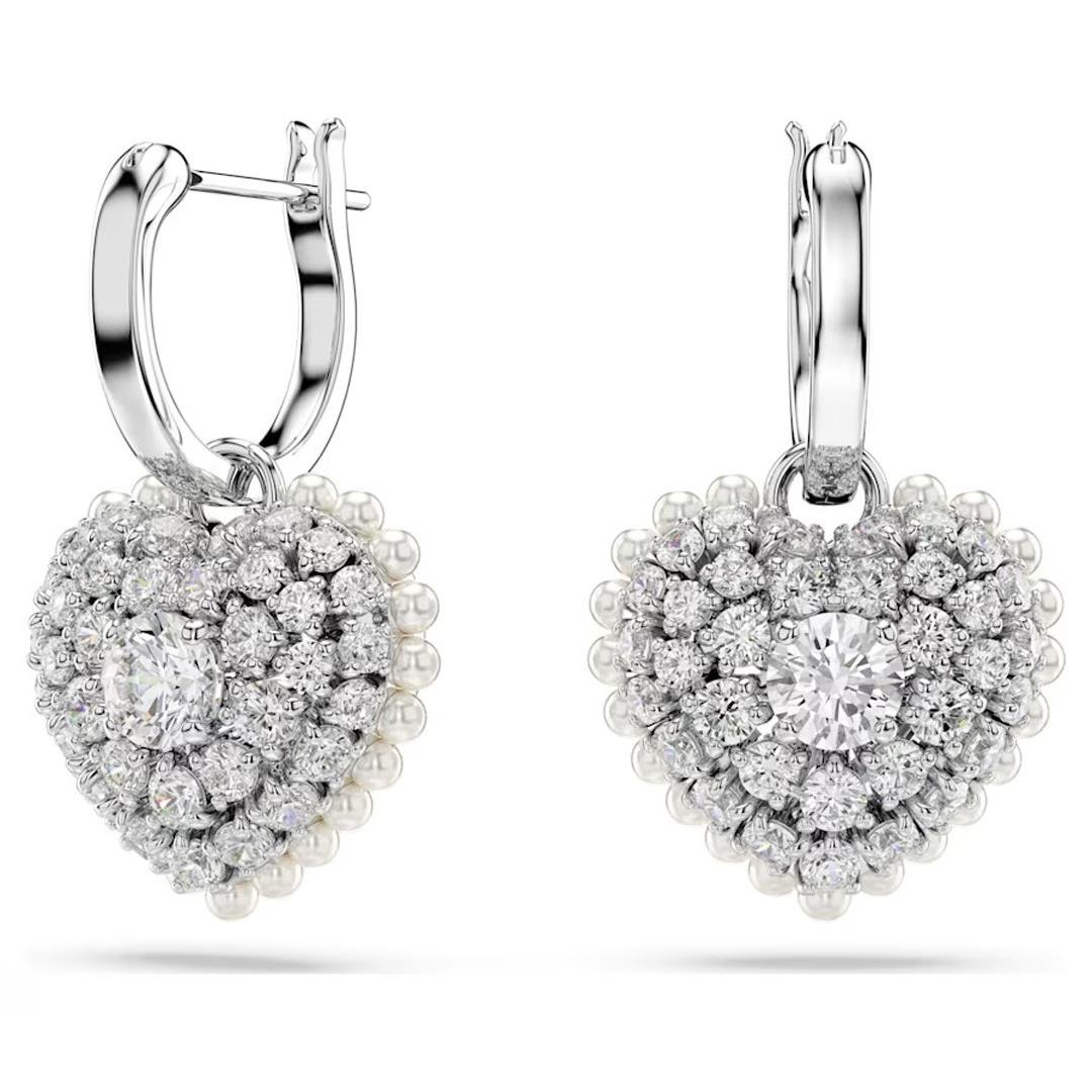 MarkasızSwarovski Hyperboala Kalp Şekilli Taşlı Kadın Küpe