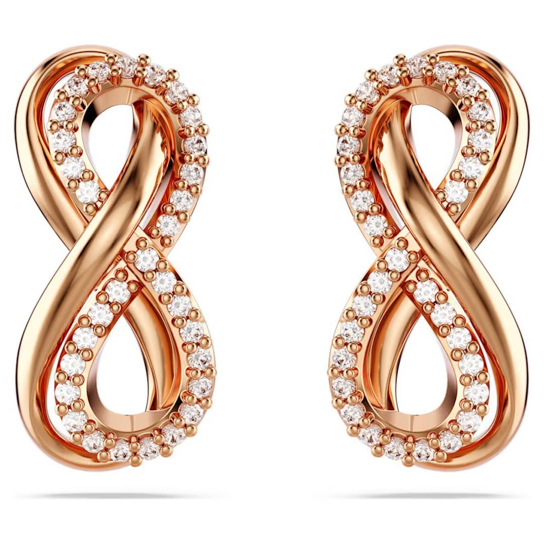 MarkasızSwarovski Hyperboala Rose Sonsuzluk Taşlı Kadın Küpe