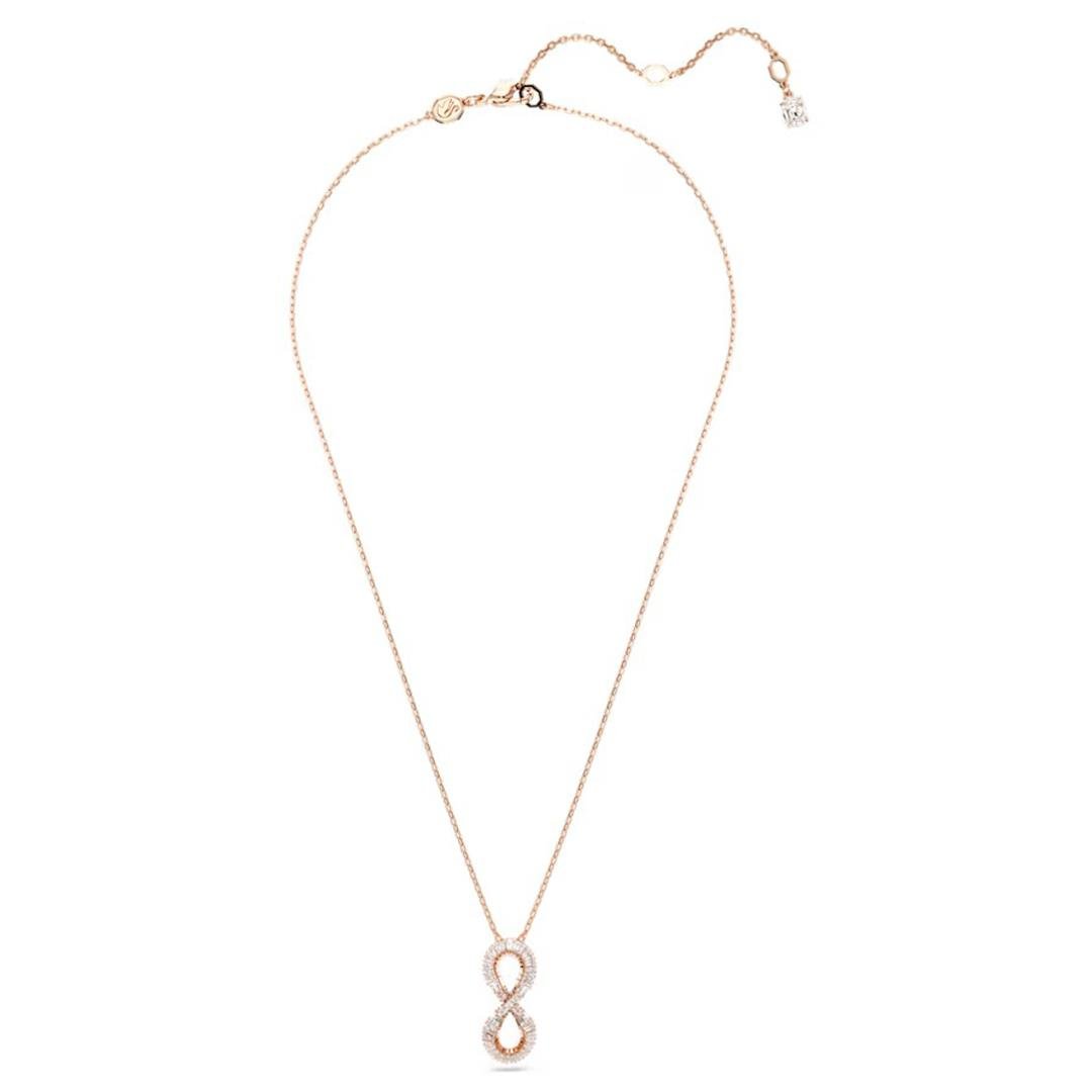 MarkasızSwarovski Hyperboala Sonsuzluk Taşlı Rose Kadın Kolye