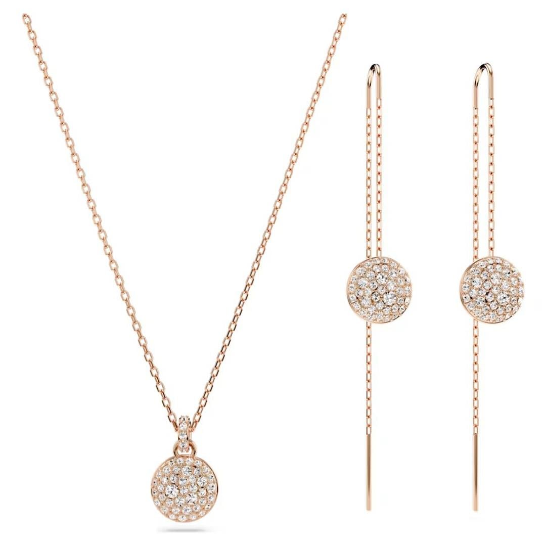 MarkasızSwarovski Meteora Kolye Küpe Kadın Set