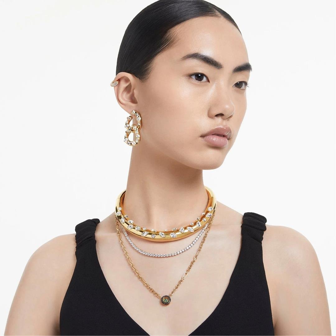 MarkasızSwarovski Sparkling Dance Kolye Yeşil, Altın Rengi Kaplama