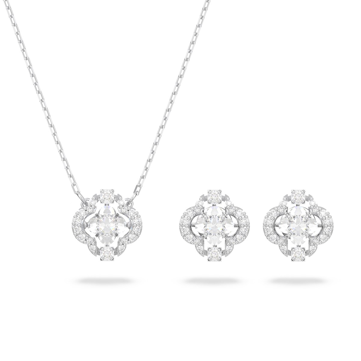 Sparkling Dance Set Yonca Beyaz Rodyum Kaplama