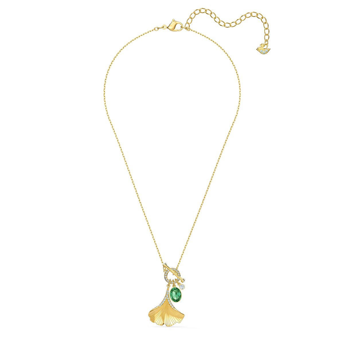Stunning: Ginko Kolye Yeşil, Altin Kaplama