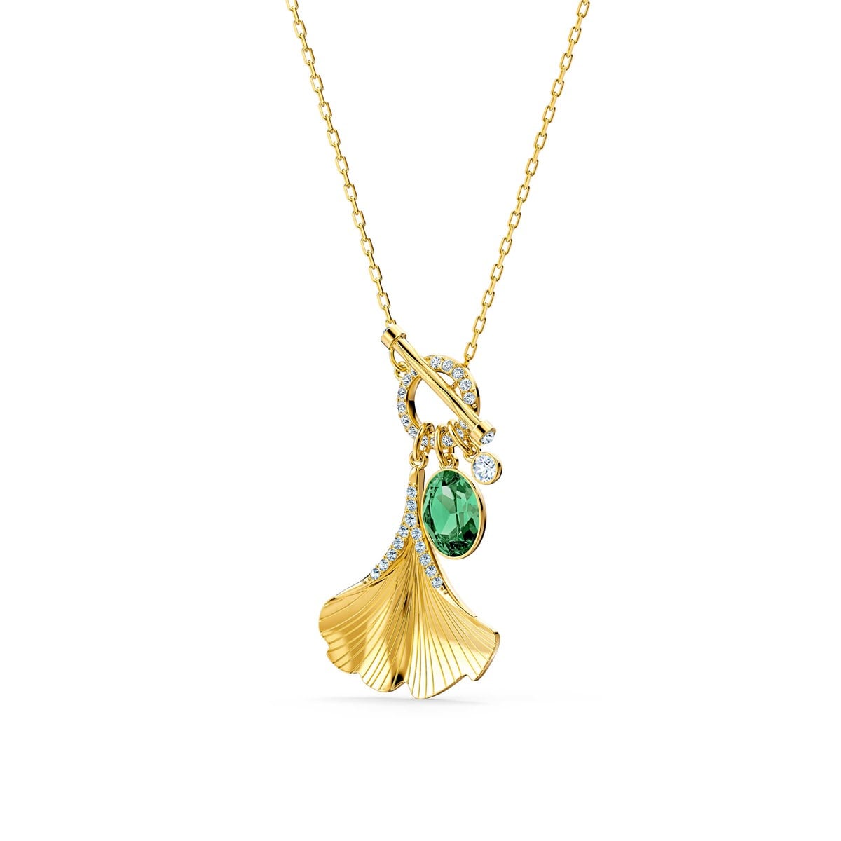 Stunning: Ginko Kolye Yeşil, Altin Kaplama