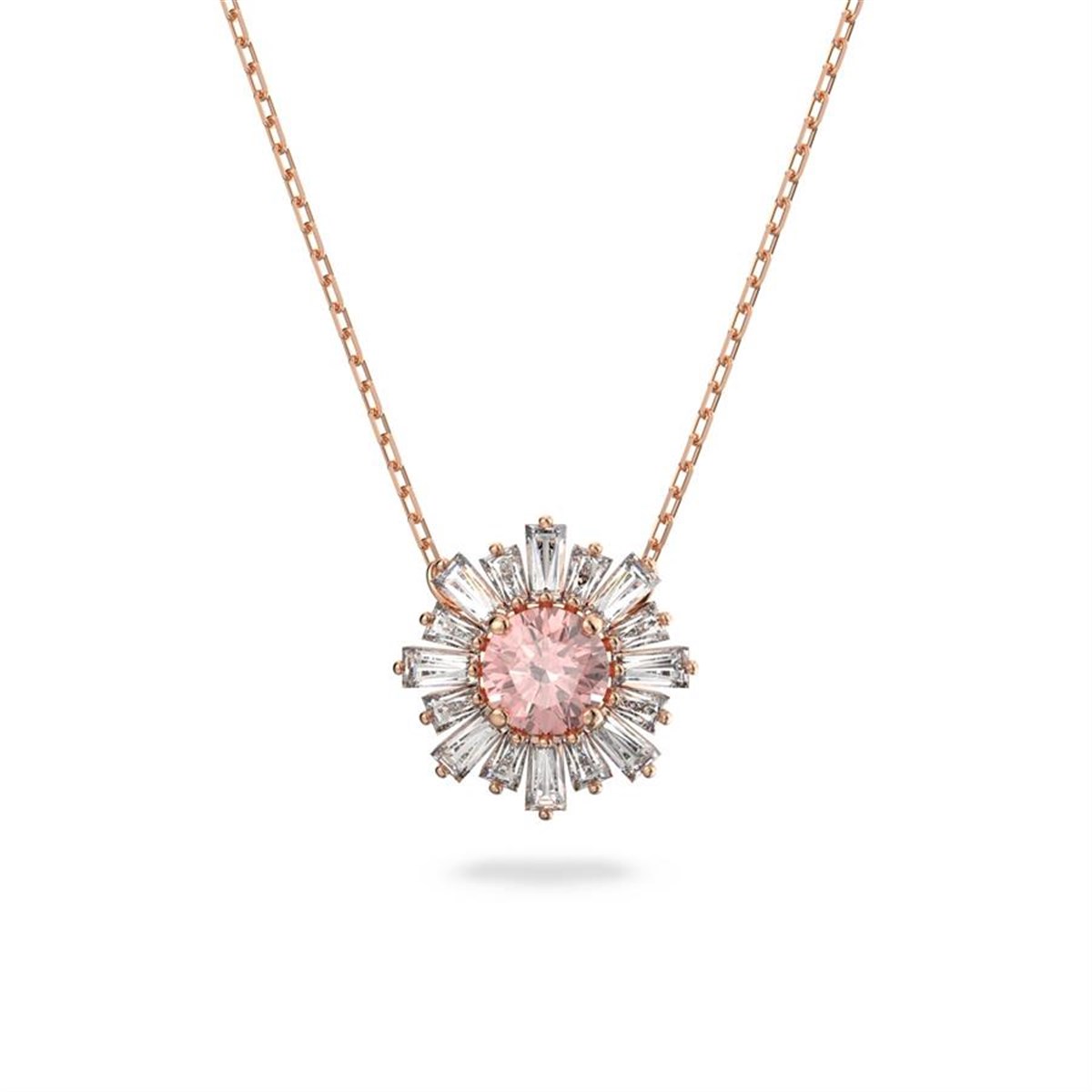 Sunshine Kolye Pembe Kristal Pembe Altın Kaplama