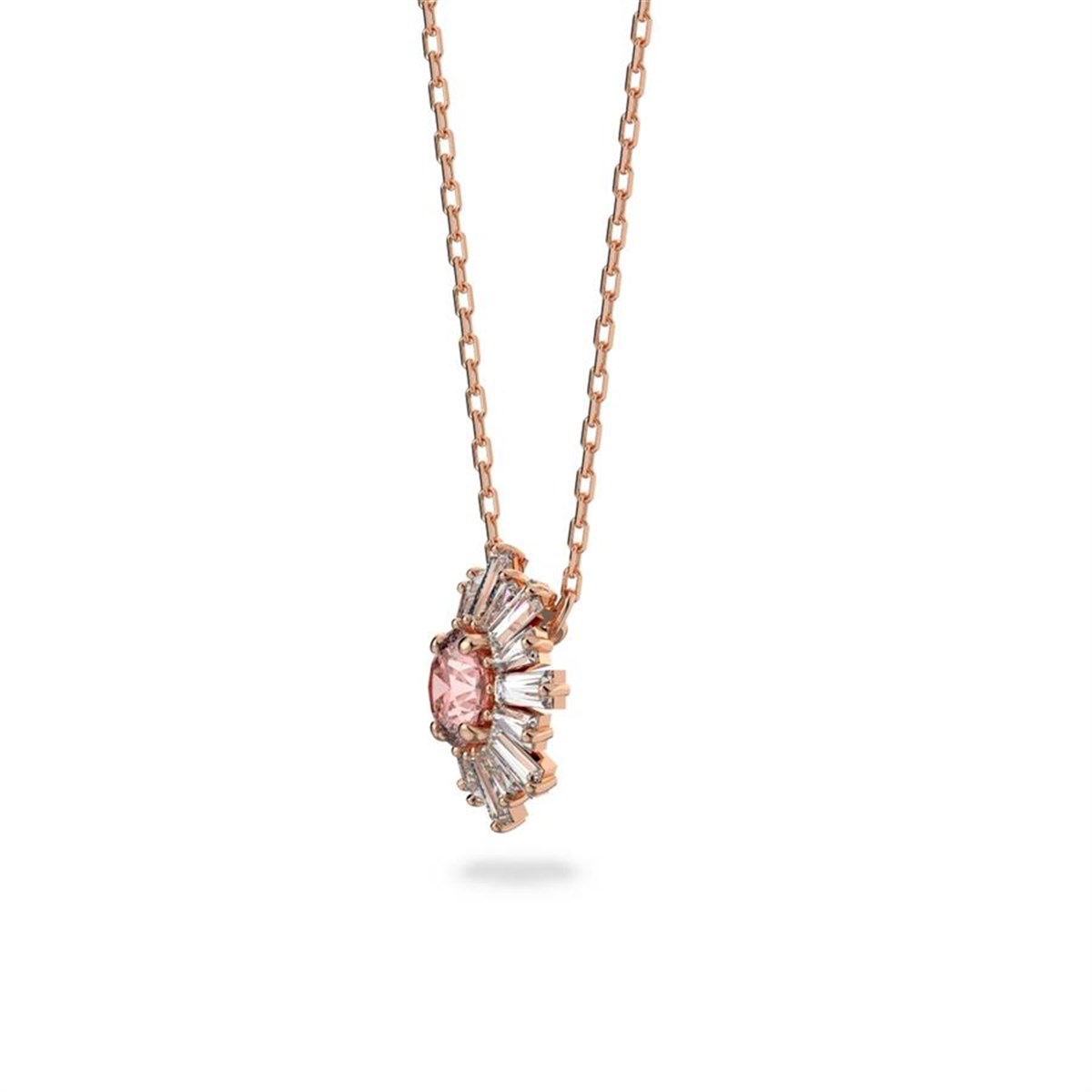 Sunshine Kolye Pembe Kristal Pembe Altın Kaplama
