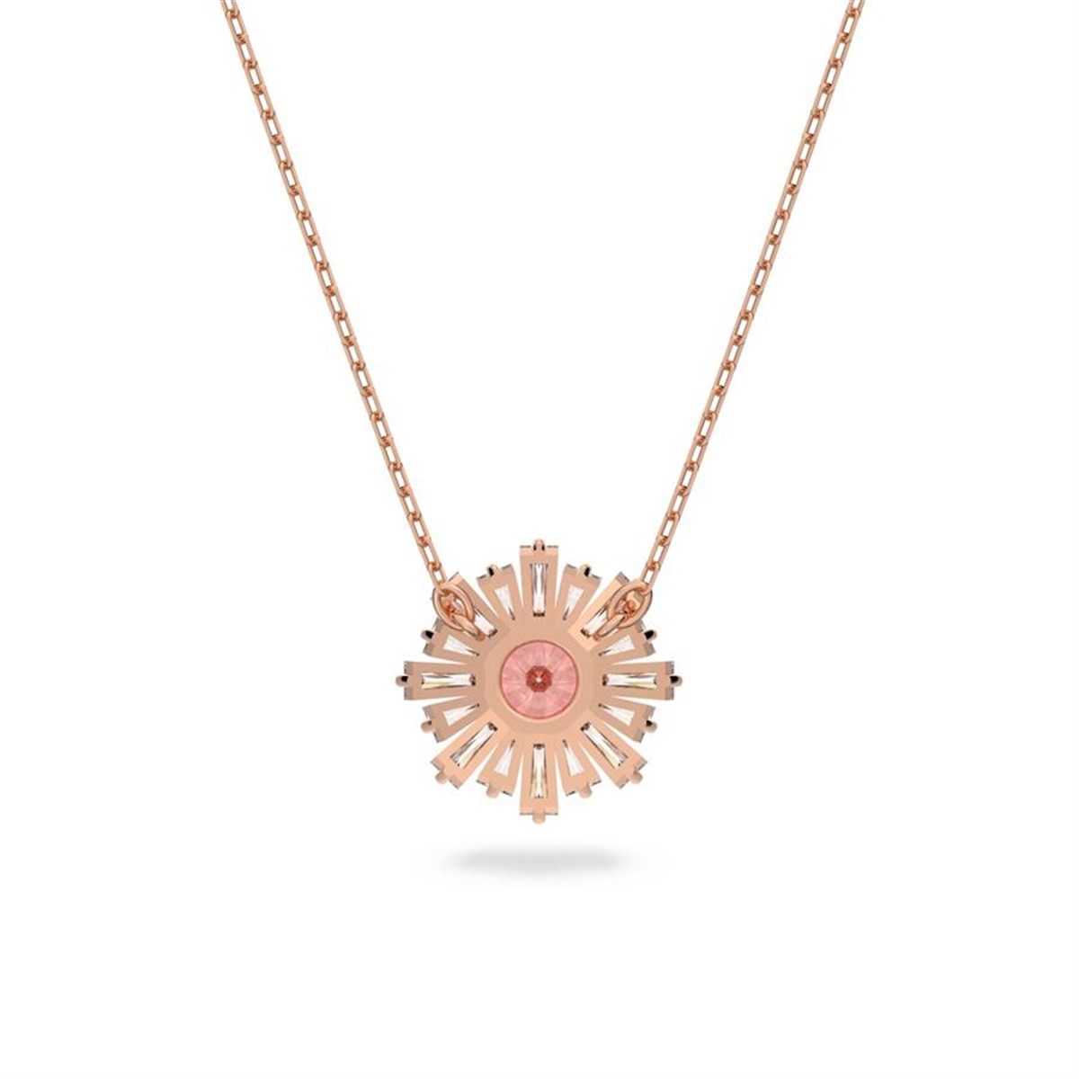 Sunshine Kolye Pembe Kristal Pembe Altın Kaplama