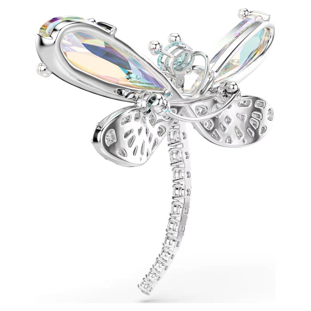 SwarovskiAriana Grande x Swarovski Kolye ve broş Kristal inci, Karışık kesimler, Yusufçuk, Beyaz, Rodyum kaplama