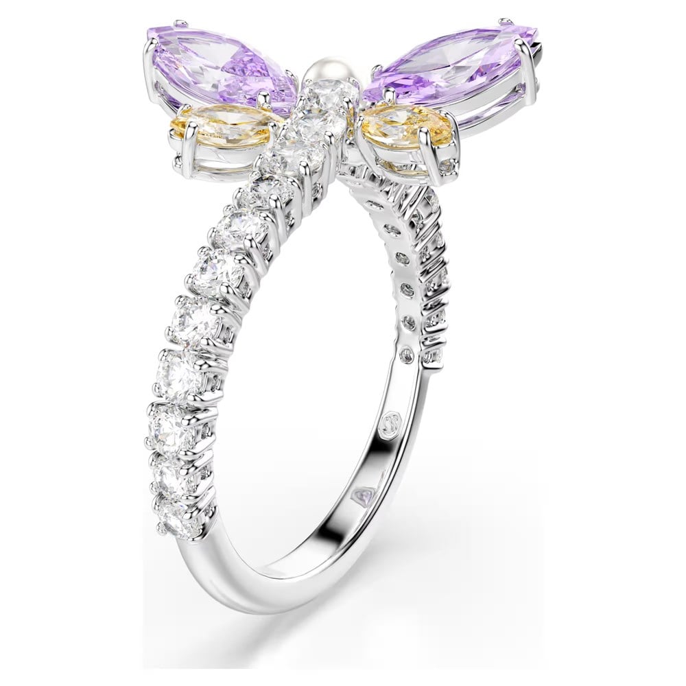 SwarovskiAriana Grande x Swarovski Motif Yüzük Karışık kesimler, Yusufçuk, Çok renkli, Rodyum kaplama