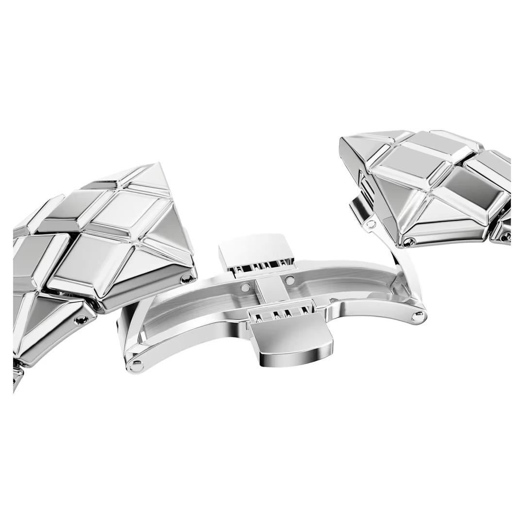 SwarovskiCuriosa Bangle Saat Kristal bileklik, Gümüş Rengi, Paslanmaz çelik