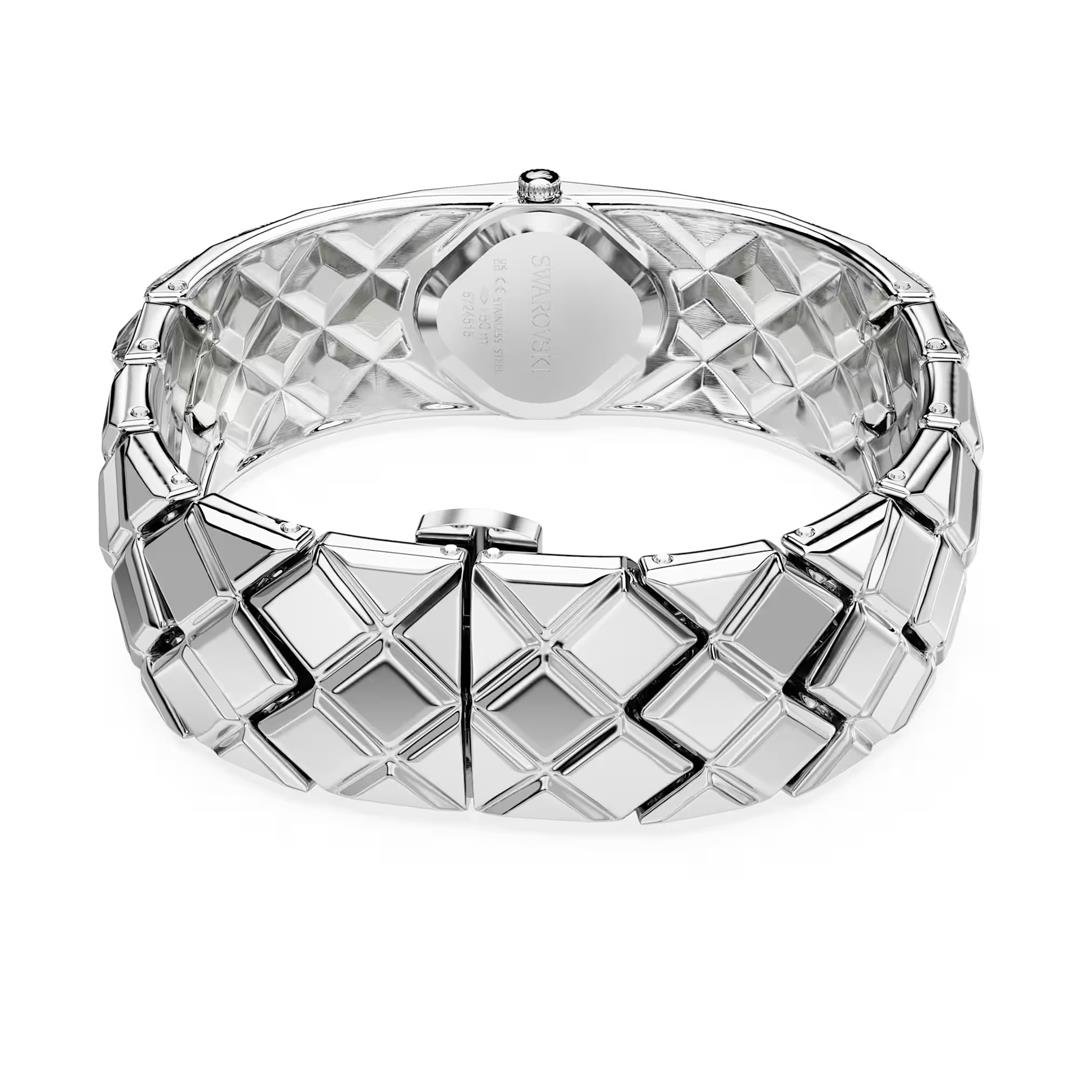 SwarovskiCuriosa Bangle Saat Kristal bileklik, Gümüş Rengi, Paslanmaz çelik