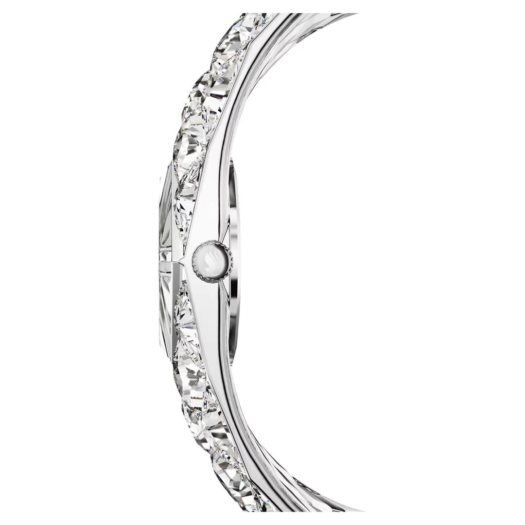 SwarovskiCuriosa Bangle Saat Kristal bileklik, Gümüş Rengi, Paslanmaz çelik