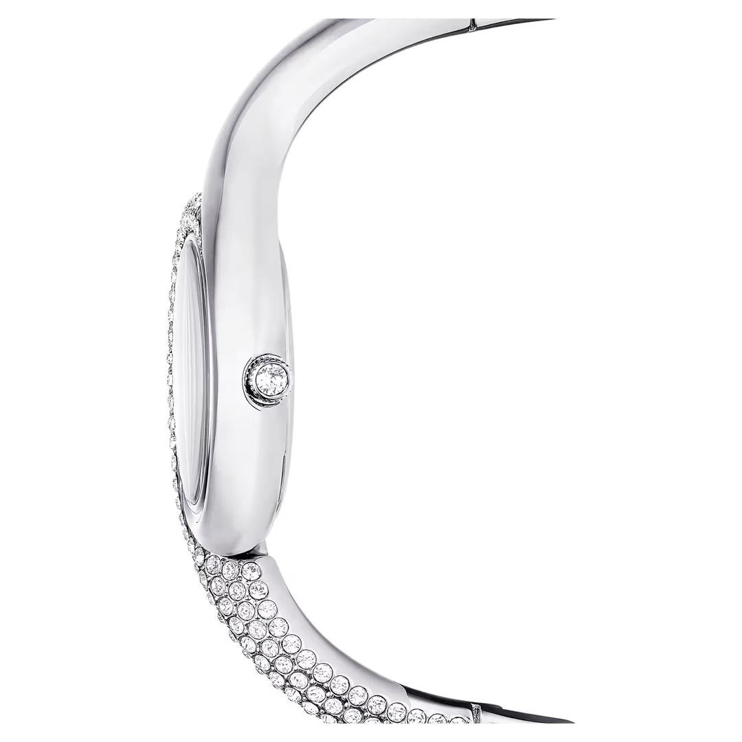 SwarovskiDextera Asymmetric Saat İsviçre Üretimi, Metal bileklik, Gümüş Rengi, Paslanmaz çelik