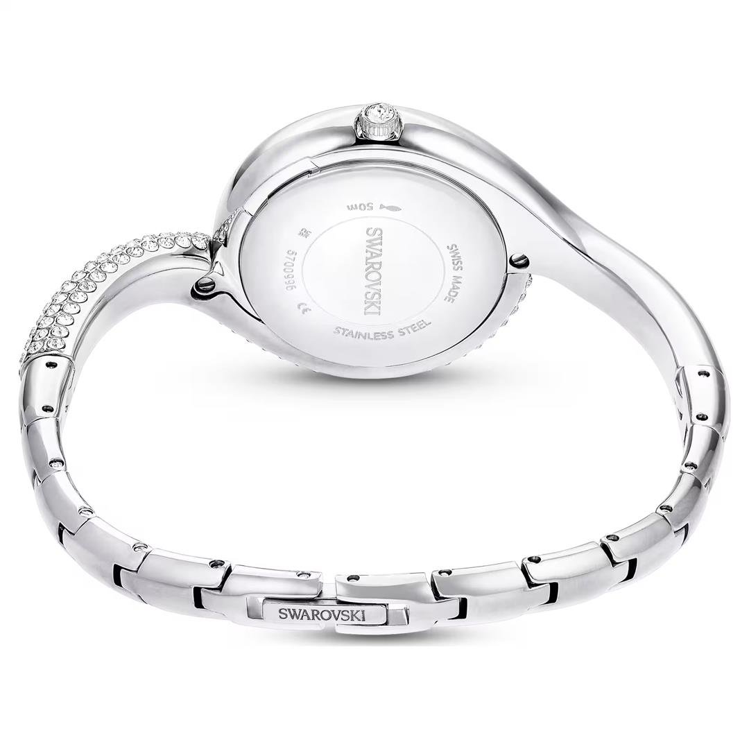 SwarovskiDextera Asymmetric Saat İsviçre Üretimi, Metal bileklik, Gümüş Rengi, Paslanmaz çelik