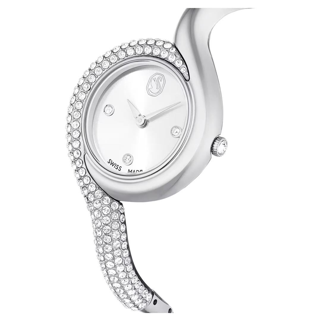 SwarovskiDextera Asymmetric Saat İsviçre Üretimi, Metal bileklik, Gümüş Rengi, Paslanmaz çelik