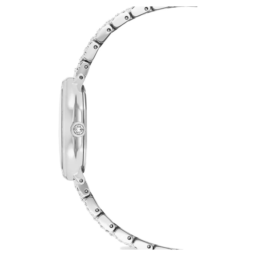SwarovskiDextera octagon Saat İsviçre Üretimi, Metal bileklik, Gümüş Rengi, Paslanmaz çelik