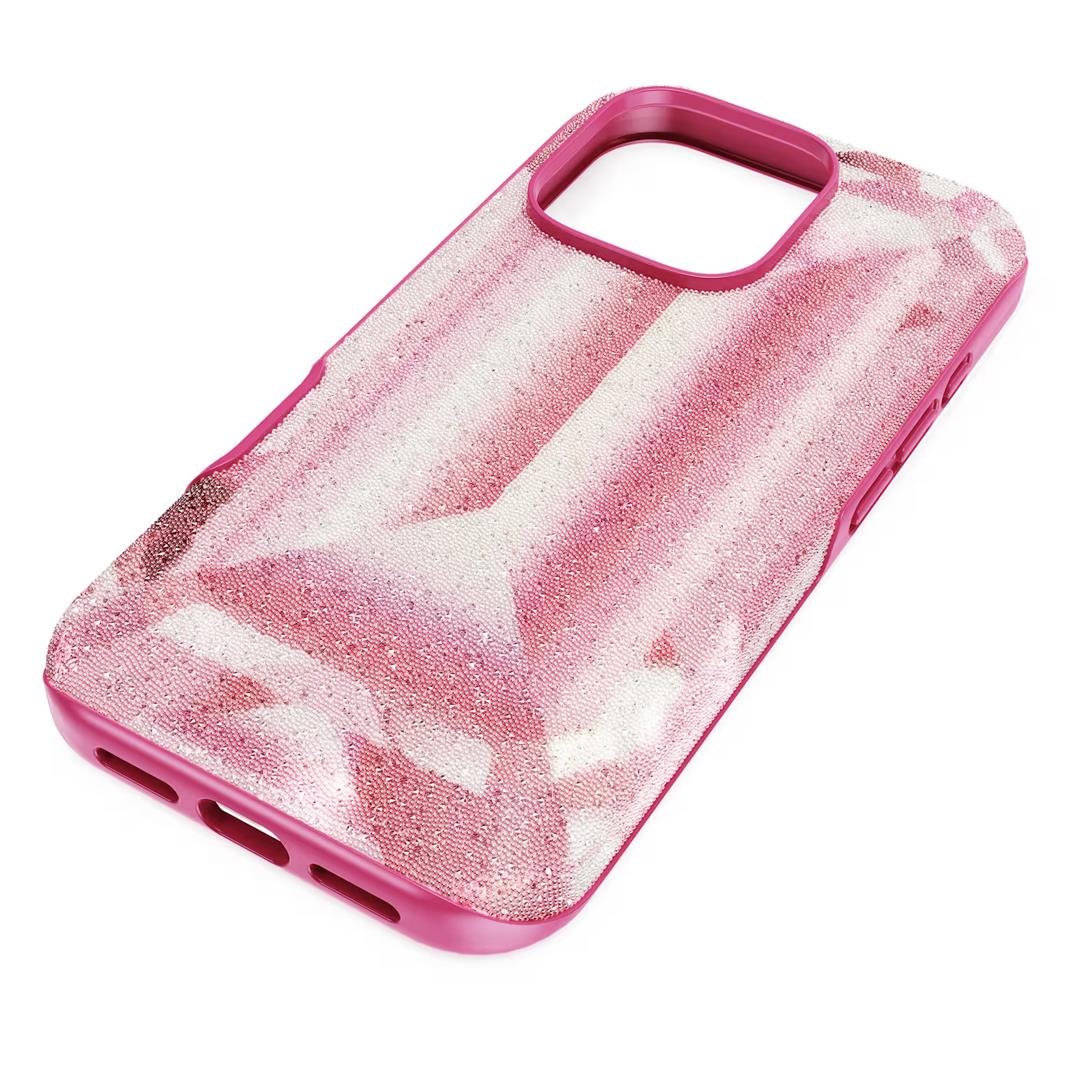 SwarovskiHigh Akıllı Telefon Kılıfı Kristal baskı motifi, iPhone® 16 Pro, Pembe