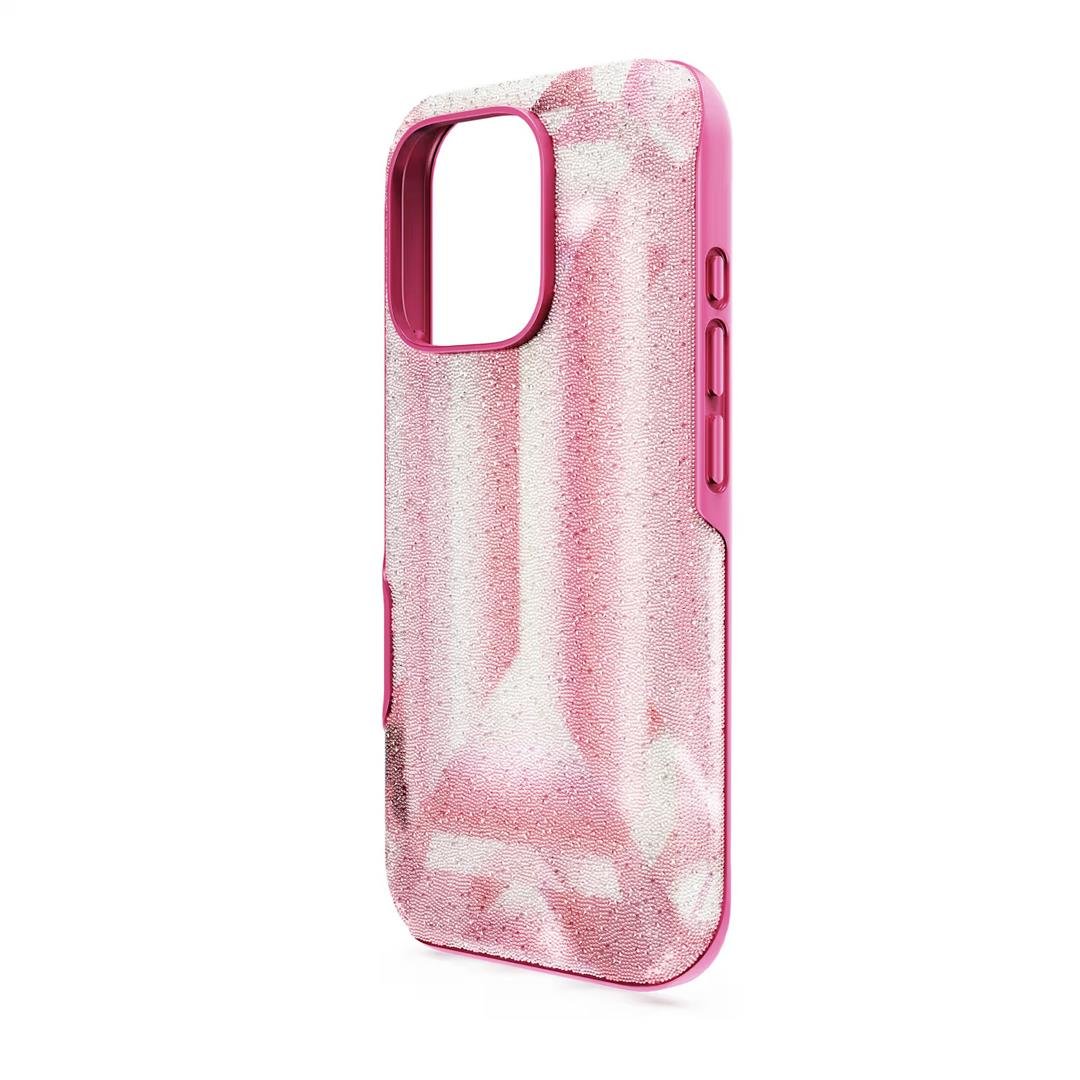 SwarovskiHigh Akıllı Telefon Kılıfı Kristal baskı motifi, iPhone® 16 Pro, Pembe
