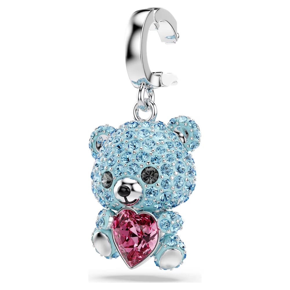 SwarovskiIdyllia Charm Karışık kesimler, Ayıcık, Mavi, Rodyum kaplama