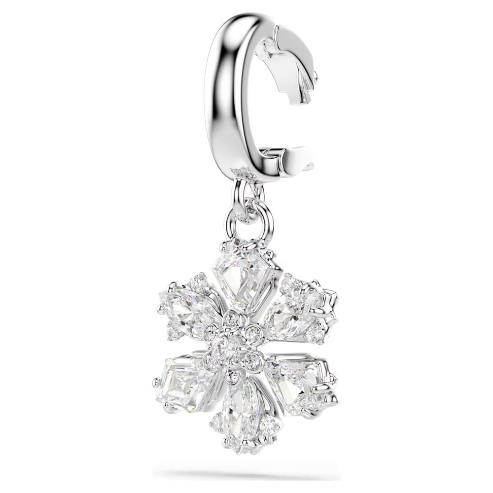 SwarovskiIdyllia Charm Karışık kesimler, Kar tanesi, Beyaz, Rodyum kaplama