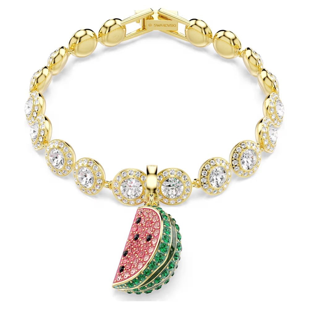 SwarovskiIdyllia Charm Karışık kesimler, Karpuz, Çok renkli, 18k altın rengi yüzey