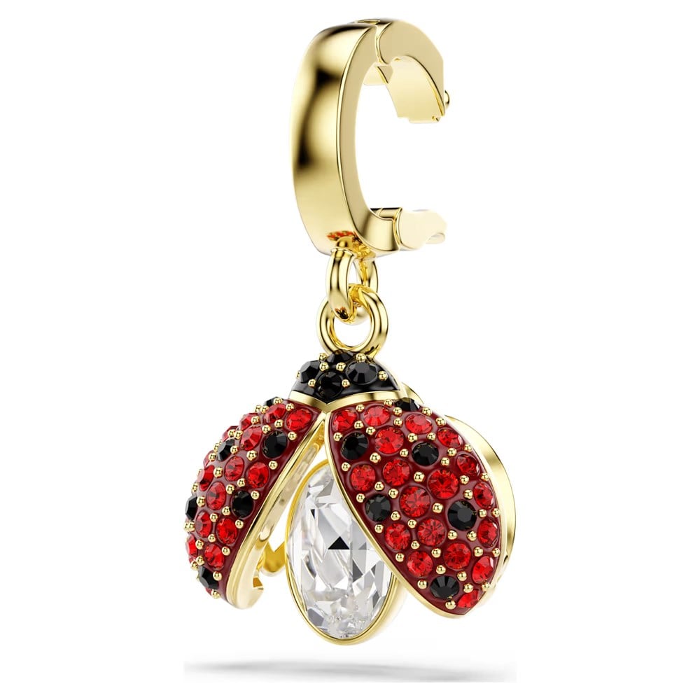 SwarovskiIdyllia Charm Karışık kesimler, Uğur böceği, Kırmızı, 18k altın rengi yüzey