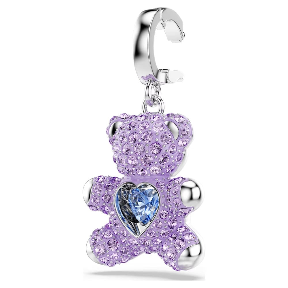 SwarovskiIdyllia Charm Karışık kesimler, Ayıcık, Mor, Rodyum kaplama