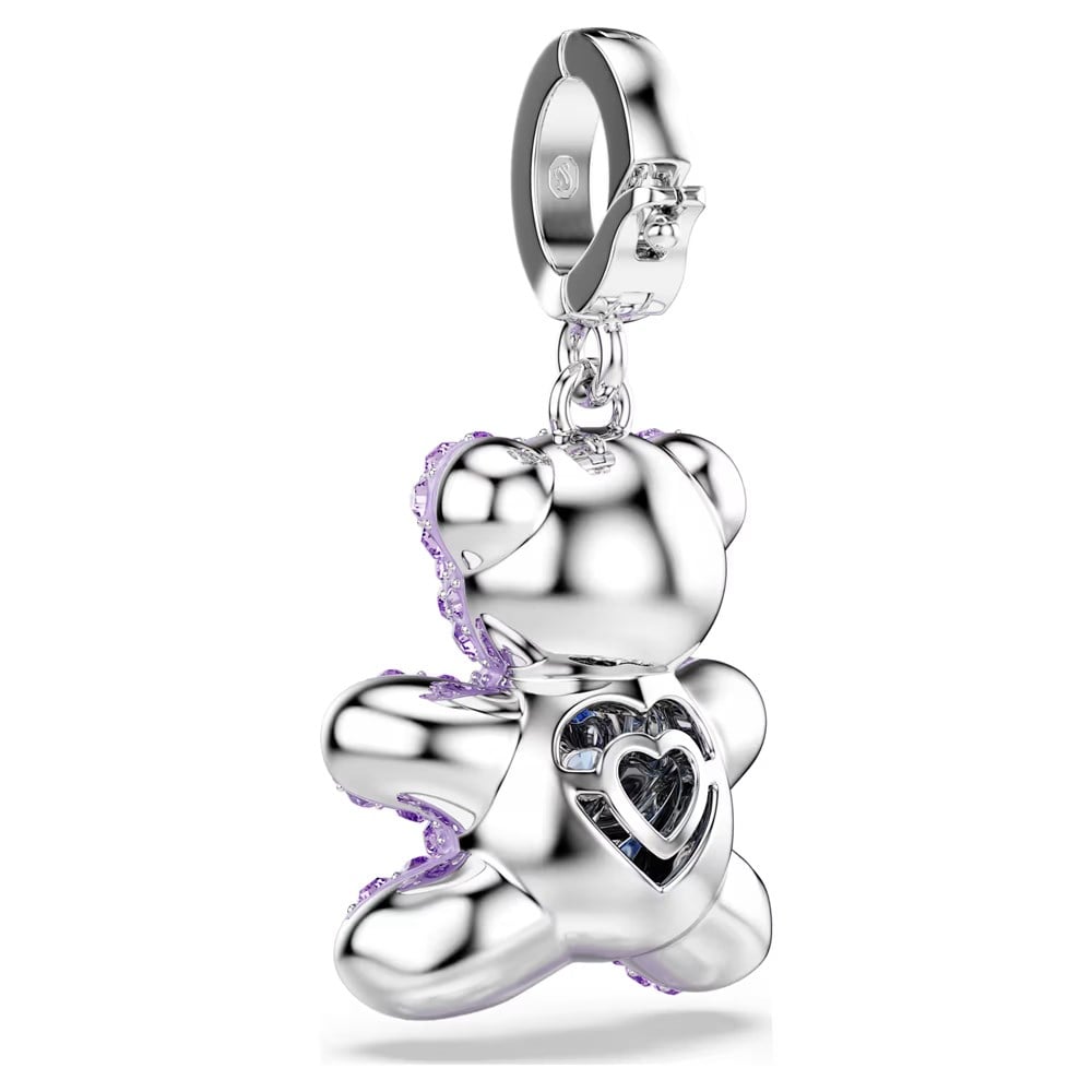 SwarovskiIdyllia Charm Karışık kesimler, Ayıcık, Mor, Rodyum kaplama