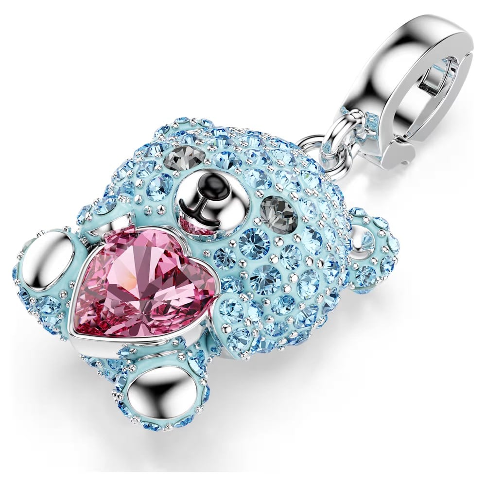 SwarovskiIdyllia Charm Karışık kesimler, Ayıcık, Mavi, Rodyum kaplama