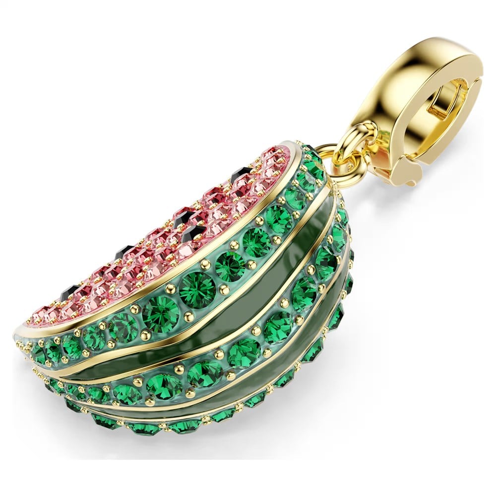 SwarovskiIdyllia Charm Karışık kesimler, Karpuz, Çok renkli, 18k altın rengi yüzey