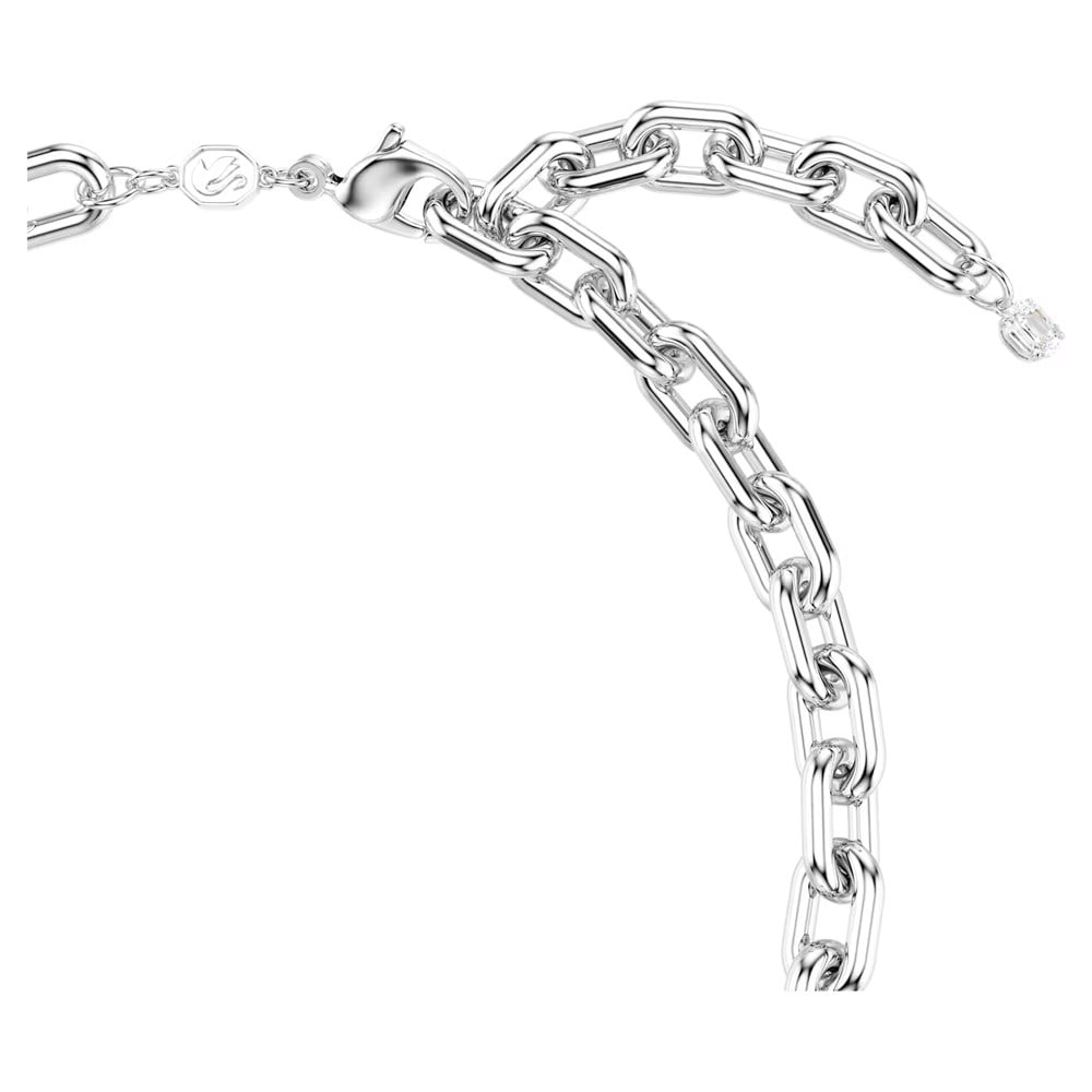 SwarovskiIdyllia Kolye Kristal inci, Karışık kesimler, Beyaz, Rodyum kaplama