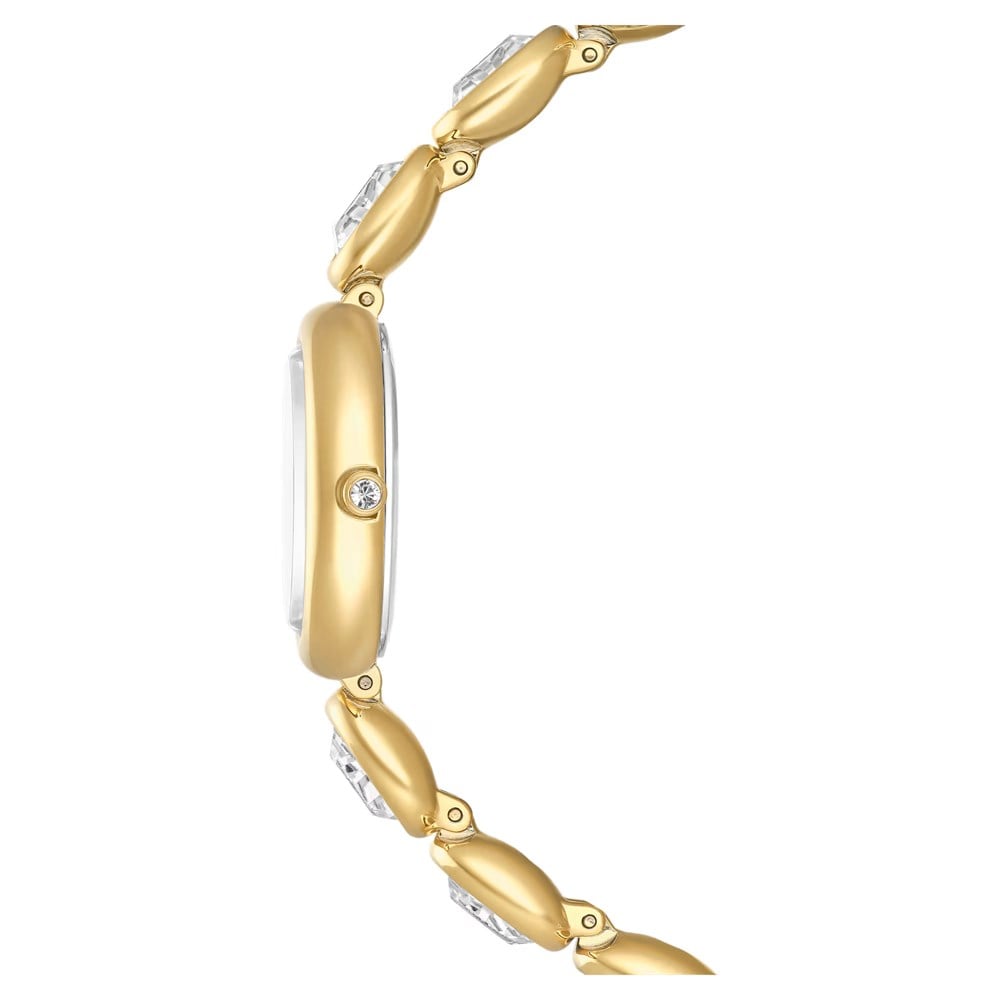 SwarovskiImber oval Saat İsviçre Üretimi, Metal bileklik, Altın Rengi, Altın rengi yüzey