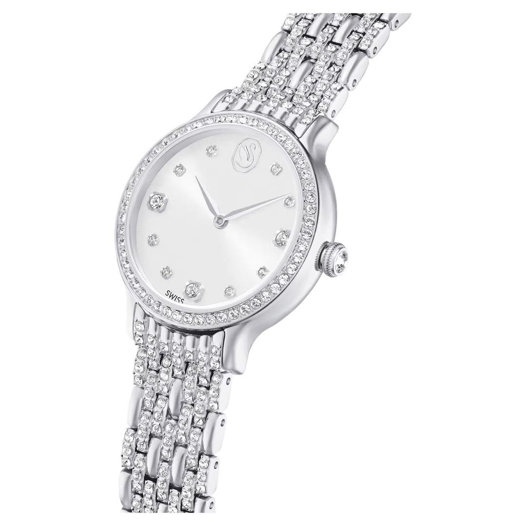 SwarovskiImber Saat İsviçre Üretimi, Metal bileklik, Gümüş Rengi, Paslanmaz çelik
