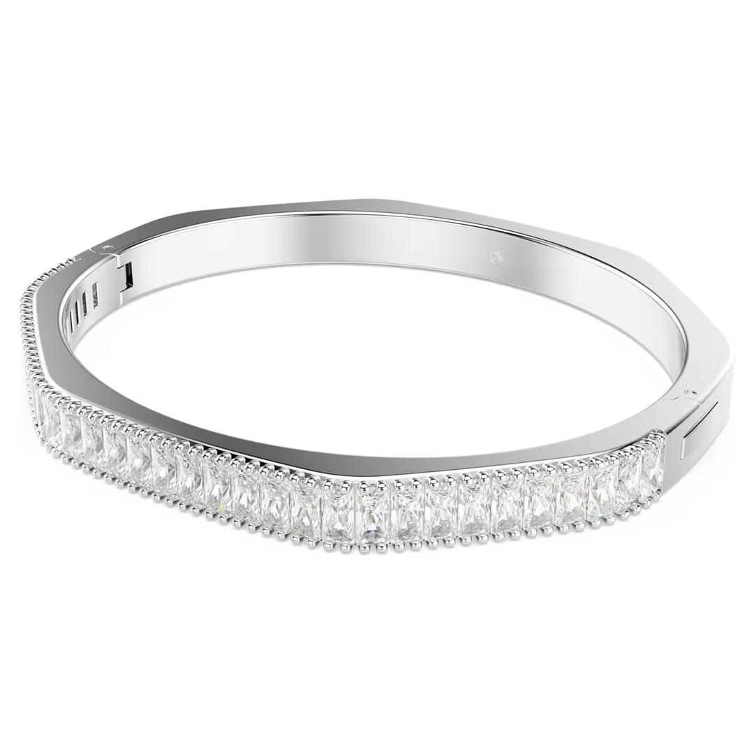 SwarovskiMatrix Bileklik Baget kesim, Sekizgen şekil, Beyaz, Rodyum kaplama