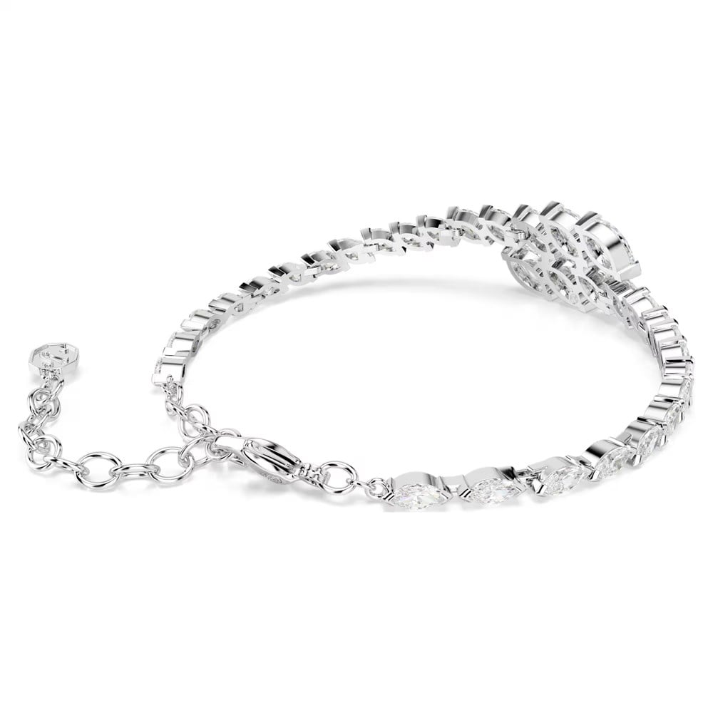 SwarovskiMesmera Bileklik Markiz kesim, Beyaz, Rodyum kaplama
