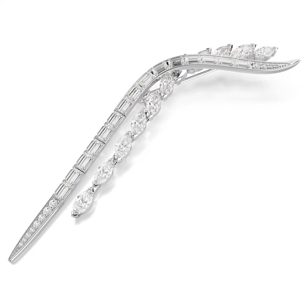 SwarovskiMesmera Broş Karışık kesimler, Beyaz, Rodyum kaplama