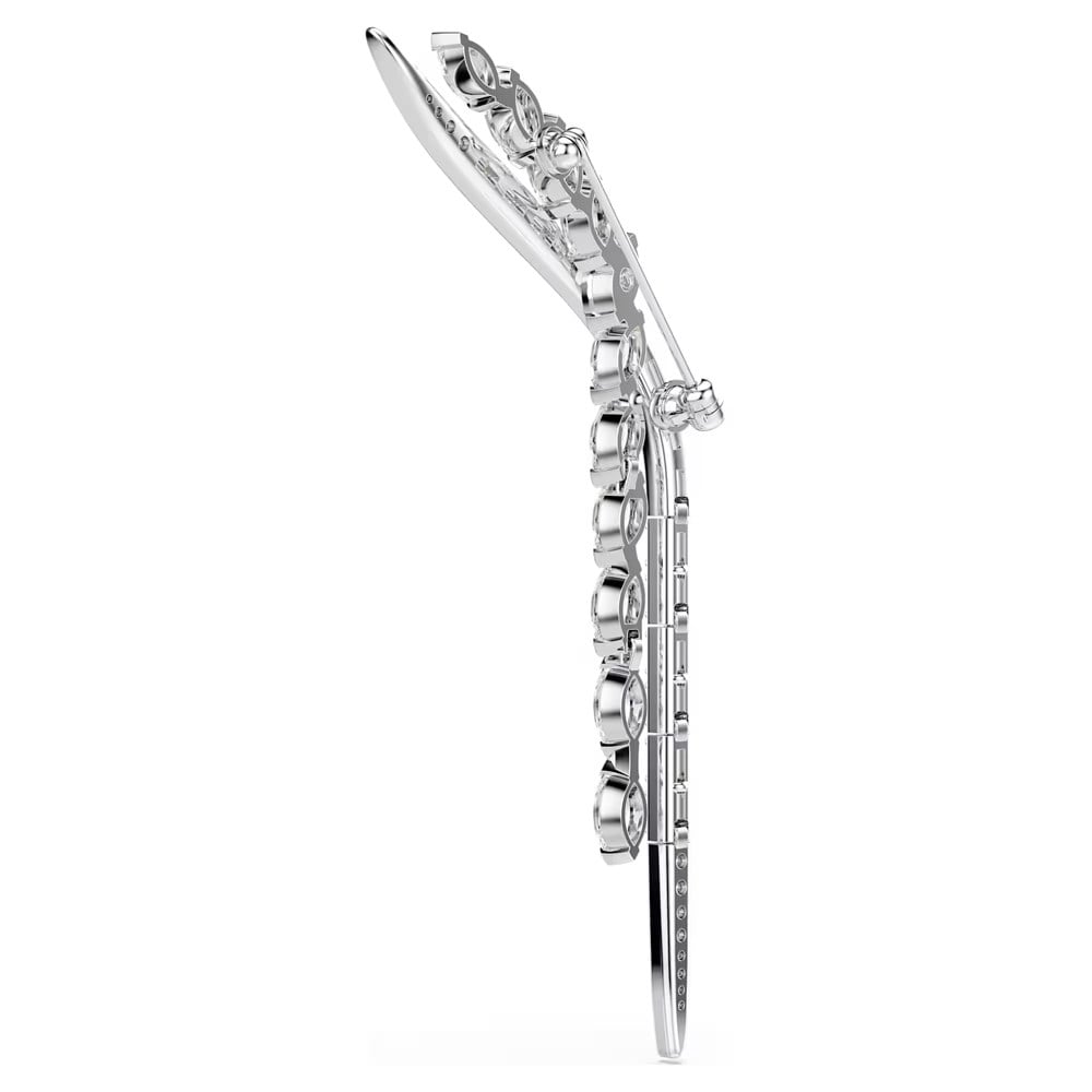 SwarovskiMesmera Broş Karışık kesimler, Beyaz, Rodyum kaplama