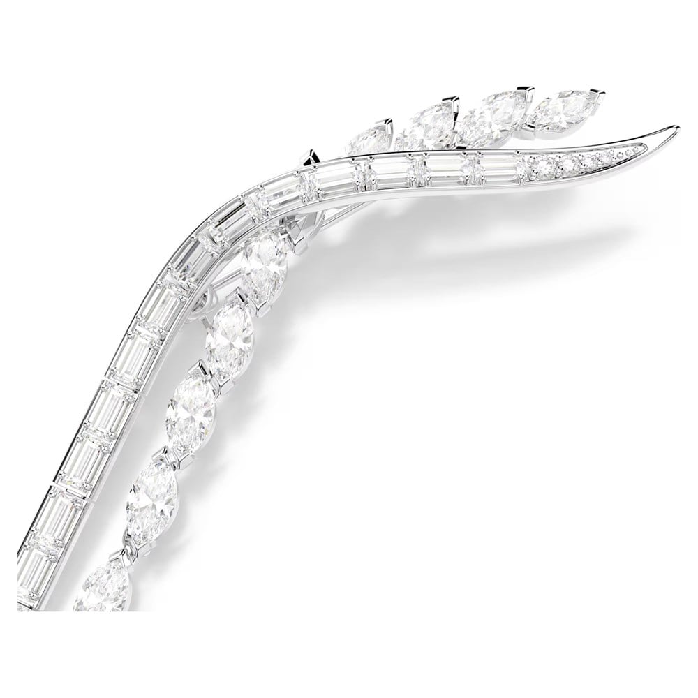 SwarovskiMesmera Broş Karışık kesimler, Beyaz, Rodyum kaplama