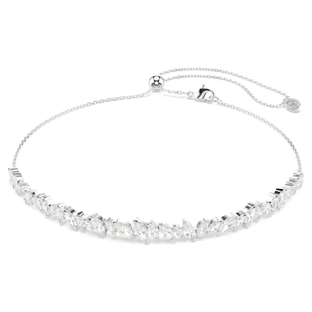 SwarovskiMesmera Gerdanlık Markiz kesim, Beyaz, Rodyum kaplama