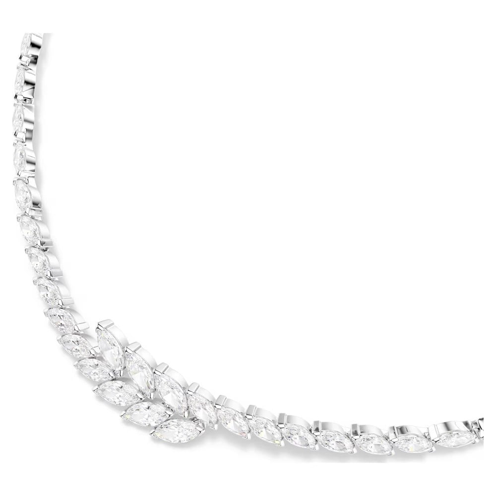 SwarovskiMesmera Kolye Markiz kesim, Beyaz, Rodyum kaplama