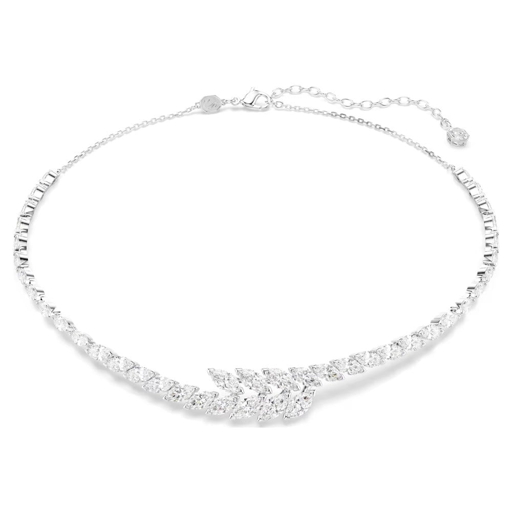 SwarovskiMesmera Kolye Markiz kesim, Beyaz, Rodyum kaplama