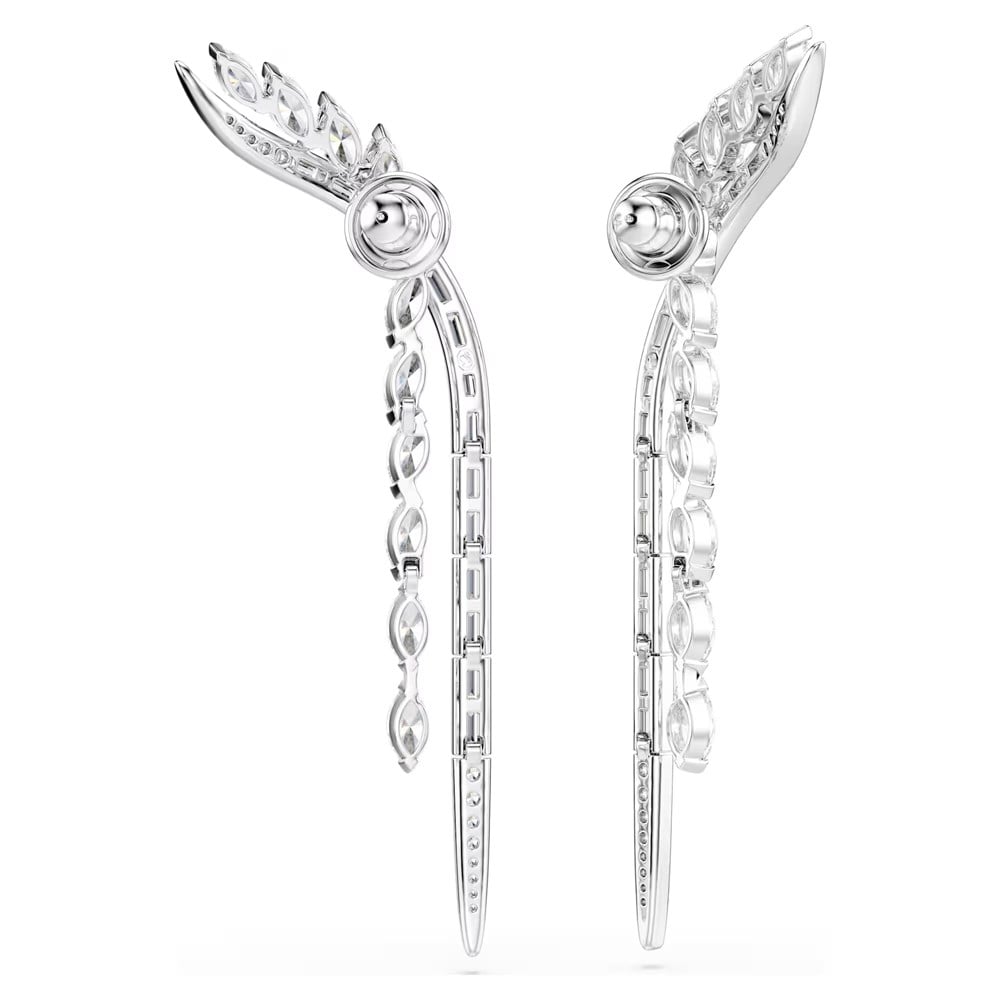 SwarovskiMesmera Küpeler Karışık kesimler, Beyaz, Rodyum kaplama