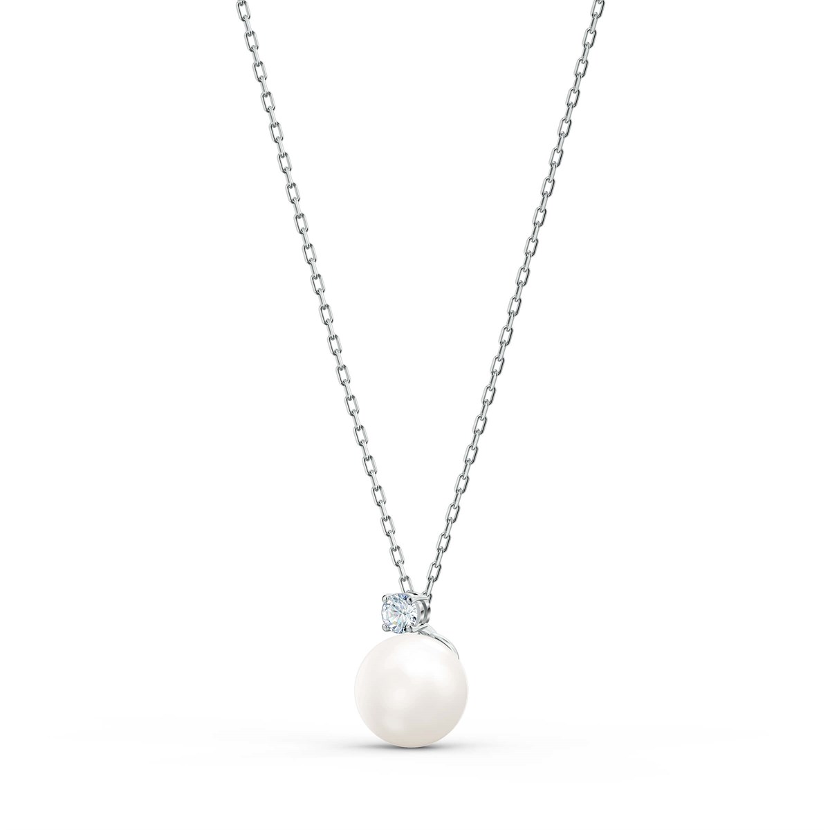 TREASURE:KOLYE PEARL, BEYAZ, RODYUM KAPLAMA