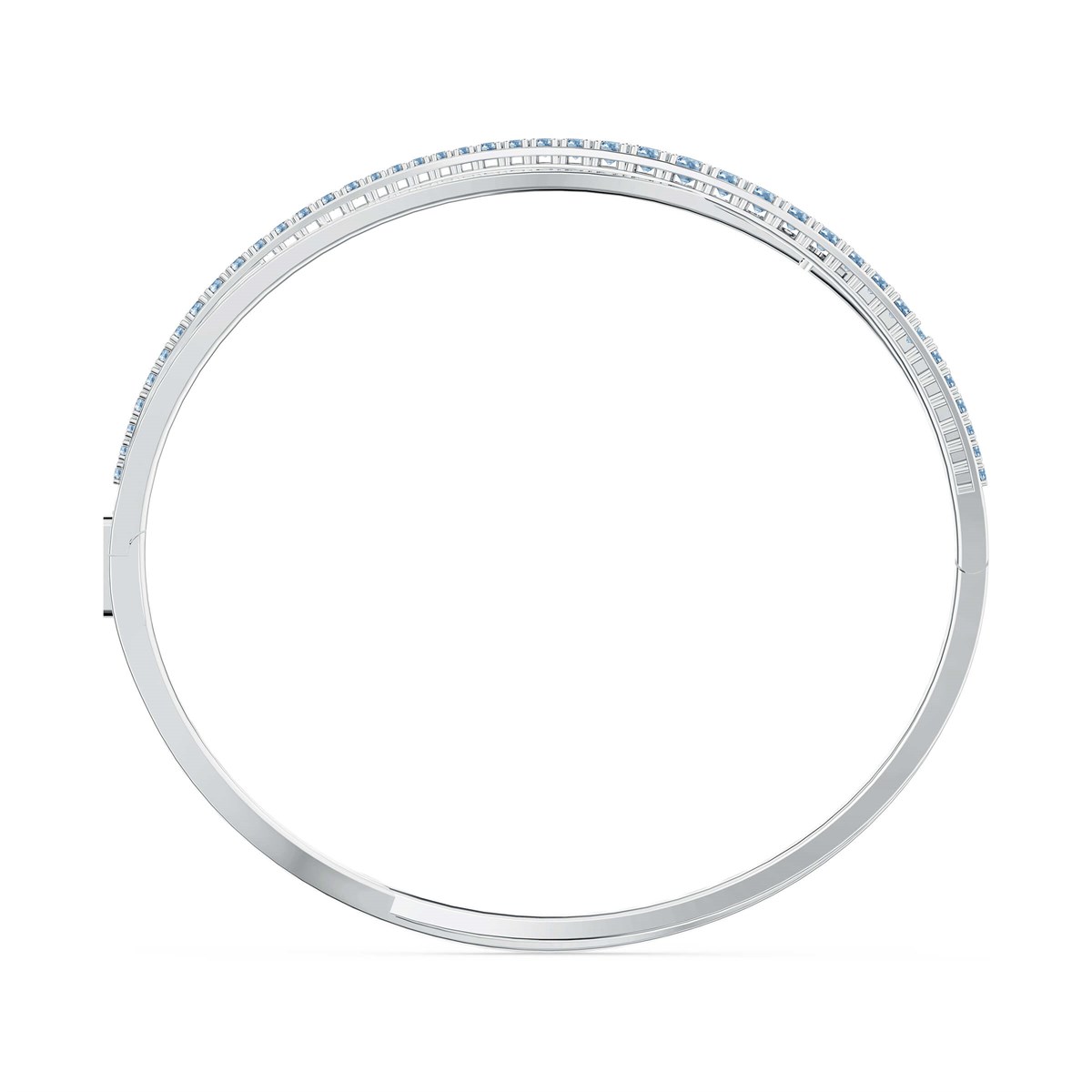 TWIST:BANGLE ROWS 125. YIL, MAVİ, RODYUM KAPLAMA