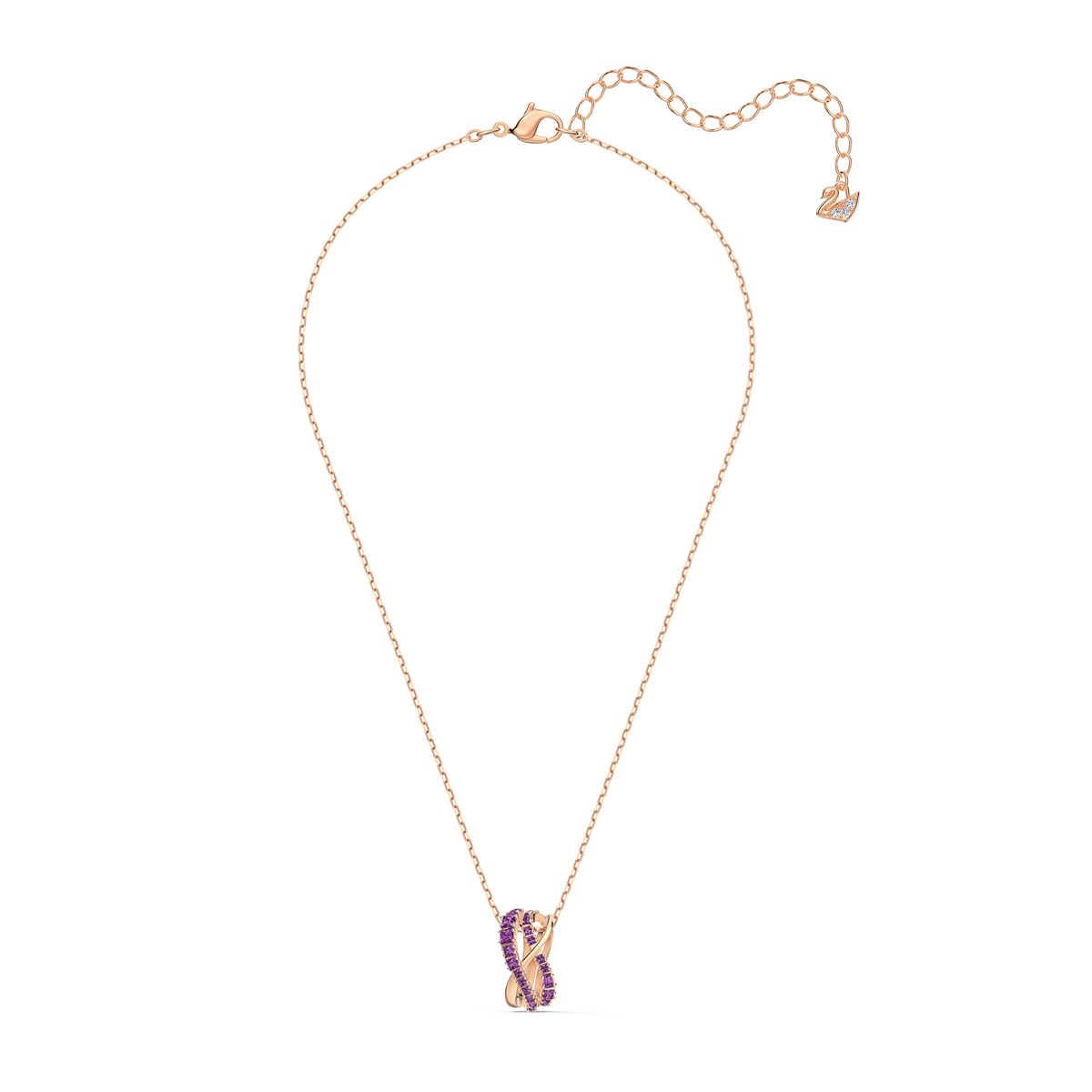 TWIST:KOLYE ROWS, MOR, PEMBE ALTIN KAPLAMA